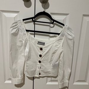 Xs Urban Outfitters white cropped shirt